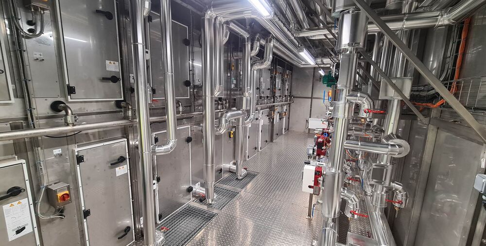 robatherm uitvoering in roestvast staal: de luchtbehandelingskast is gemaakt voor een Franse levensmiddelenfabrikant.