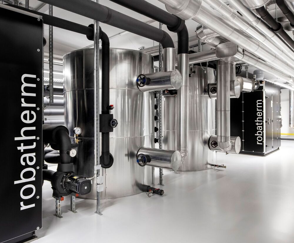 Le ballon-tampon basse température et le ballon-tampon d’eau froide.